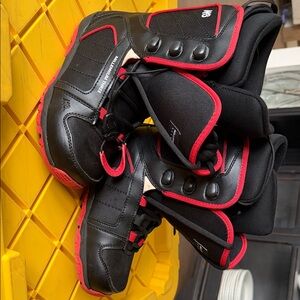 Kids Black and Red Snow Boots